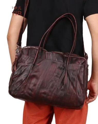 Fashion Vintage Leather Men's Travel Bag Weekender Bag Shoulder Bag For Men