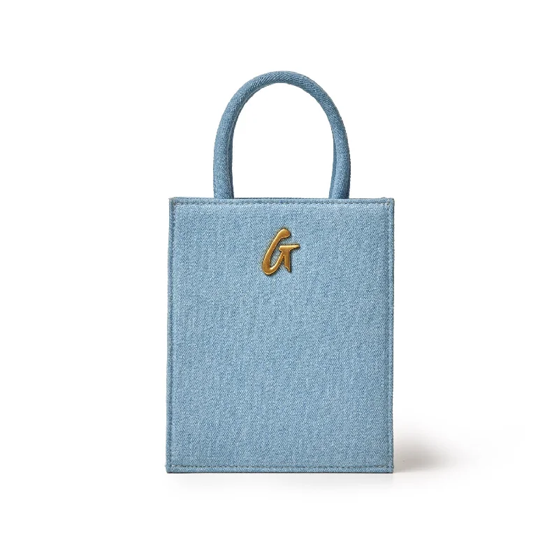 MINI DENIM GOLD TOTE