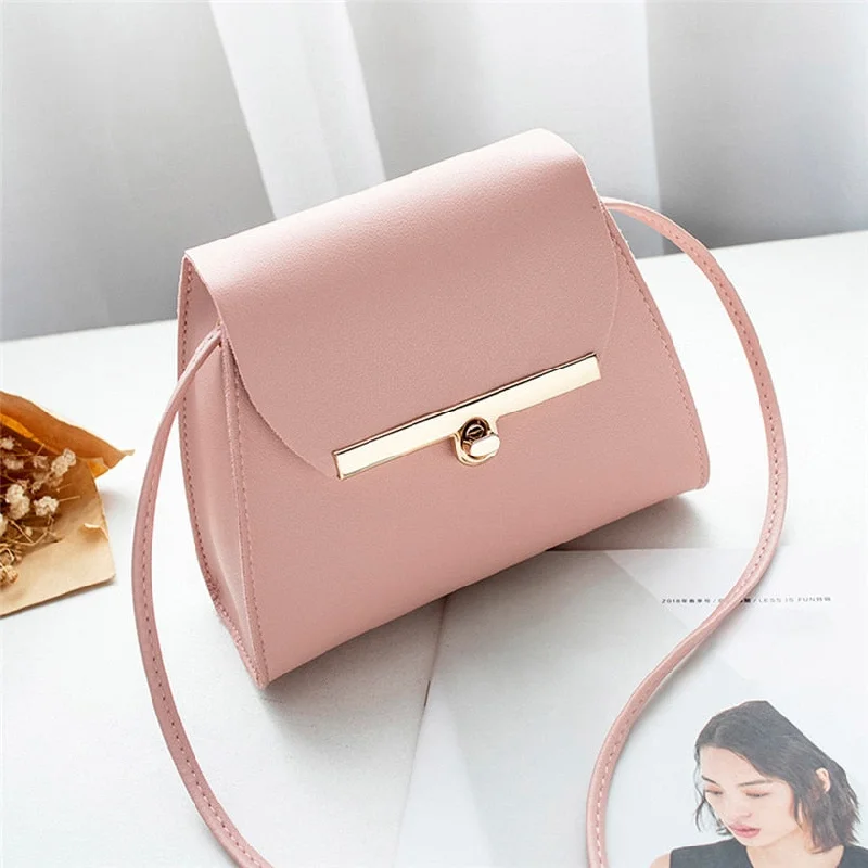 Flap Shoulder PU Leather Bags Women Girls