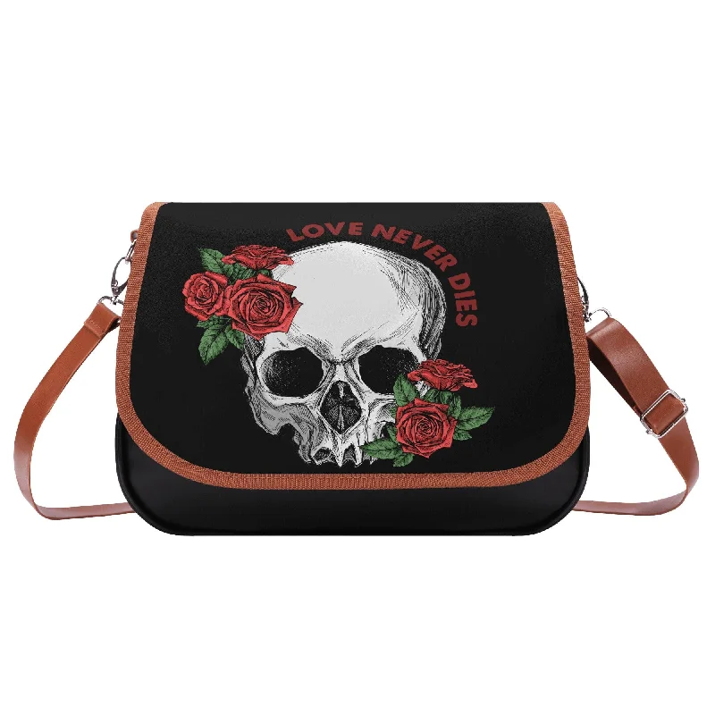 Skull Love Never Dies Classic Leather Shoulder bag