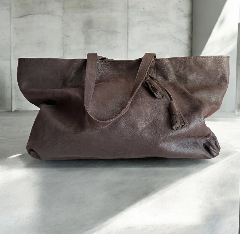 Miles Large Nubuck Leather Packable Tote LIMITED RUN