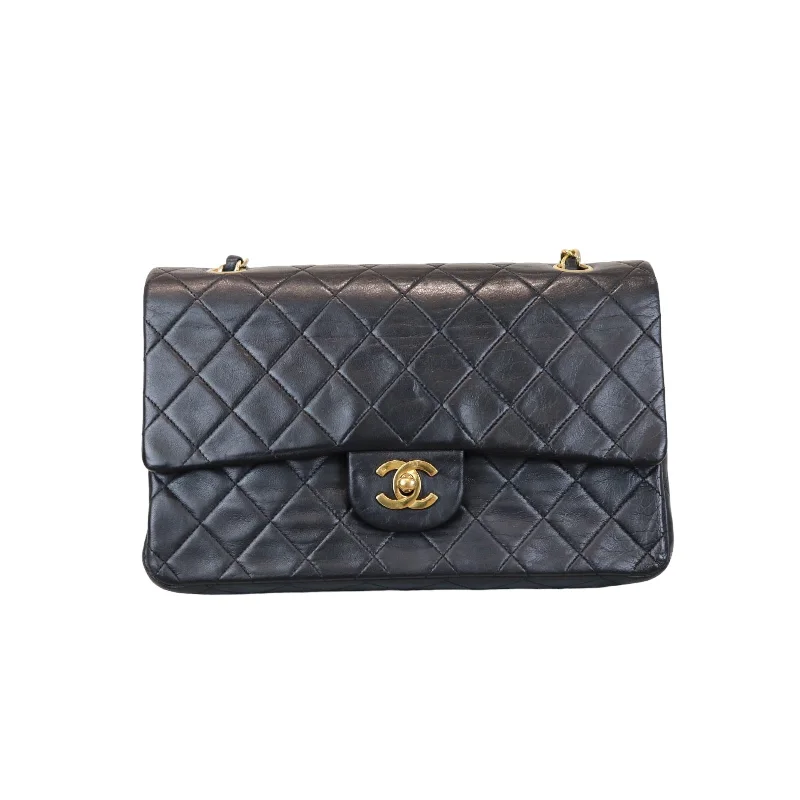 Classic Double Flap Medium Vintage Black GHW