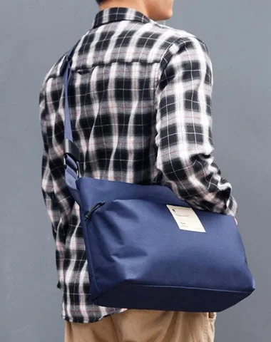 Cool Polyester Cloth PVC Men's Messenger Bag Large Side Bag For Men