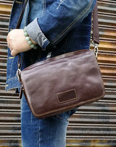 Men Leather Messenger Bag Cool Crossbody Bag Shoulder Bag for men