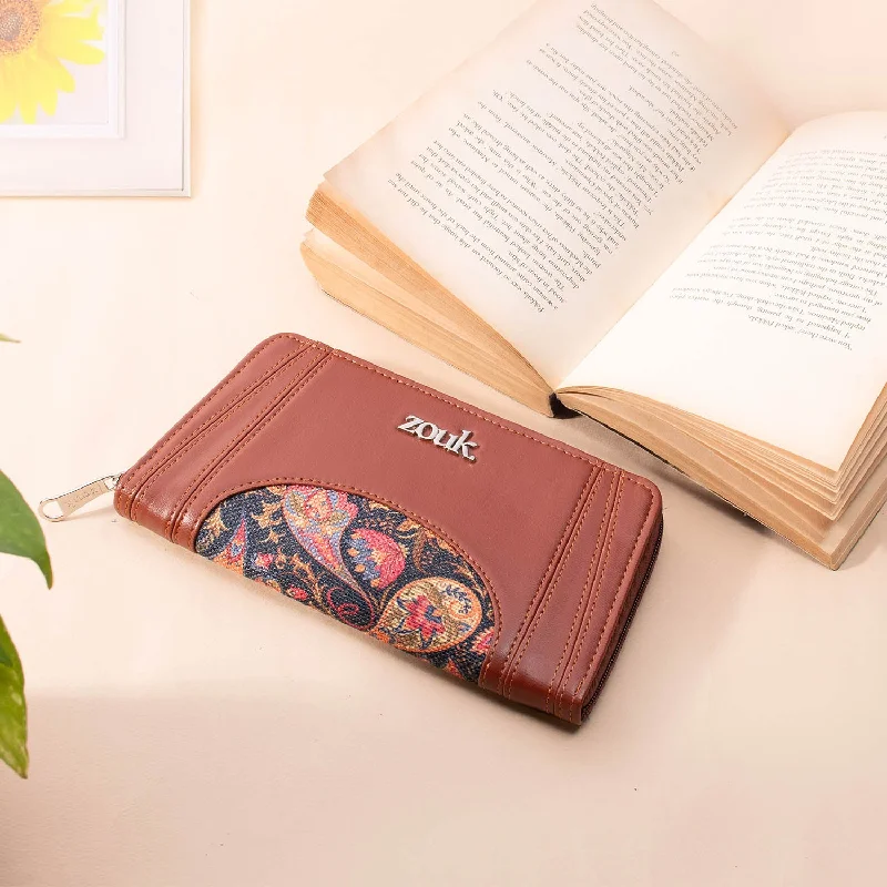 Arika Zipper Wallet - Paisley Print