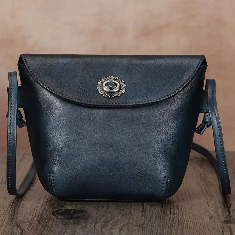 Womens Black Leather Crossbody Side Bags For Women