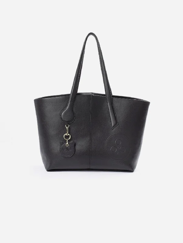 Clarissa Recycled Vegan Leather Tote Bag | Black