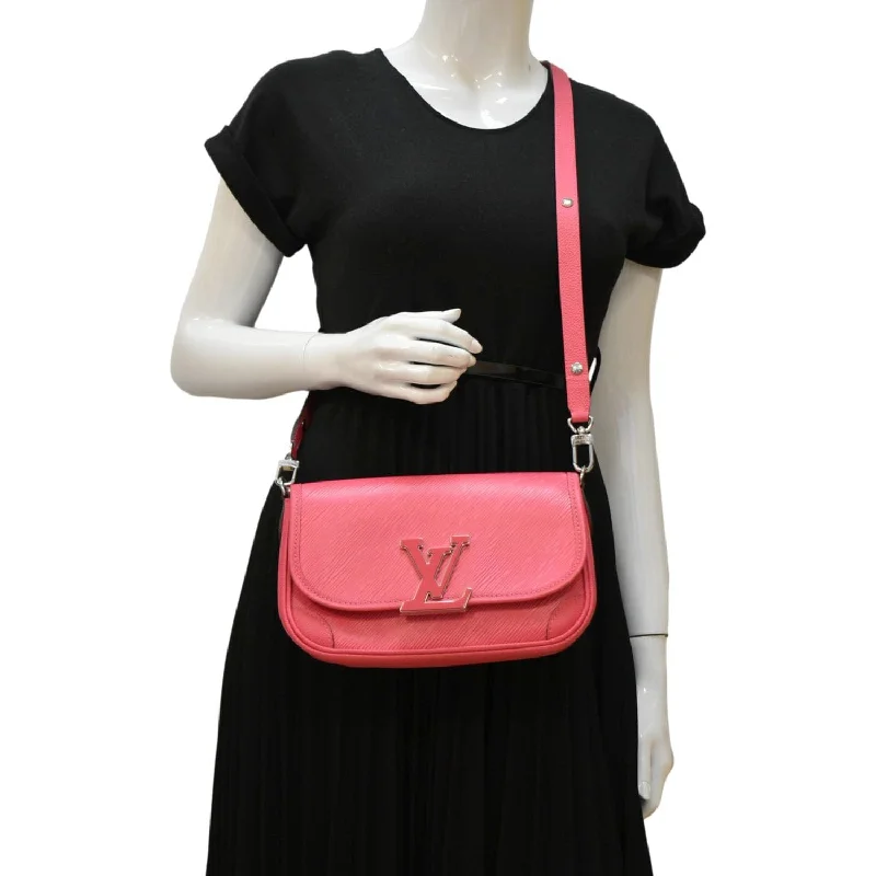 LOUIS VUITTON Buci Epi  Leather Shoulder Bag Pink