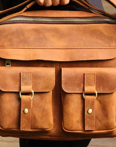 Genuine Leather Mens Cool Messenger Bag iPad Bag Chest Bag Bike Bag Cycling Evelope Cluth Bag For Men