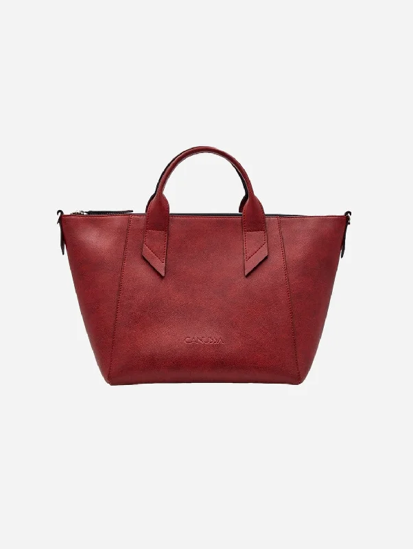 Trotto Vegan Leather Tote Bag | Red