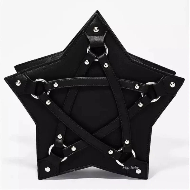 Gothic Pentagram Punk Casual Shoulder Bag