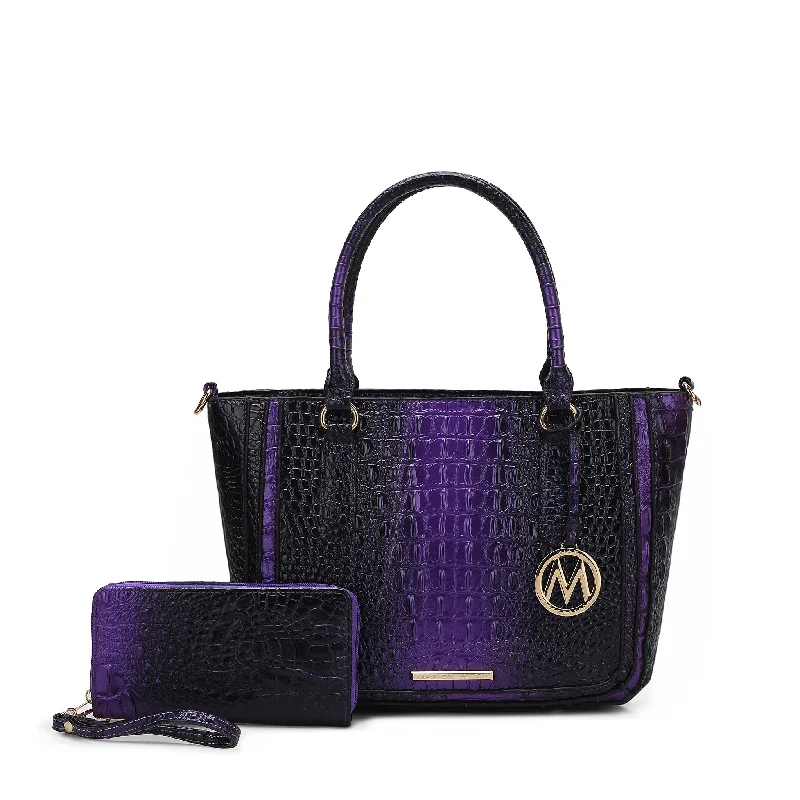 Aphelia Croc-Embossed Handbag