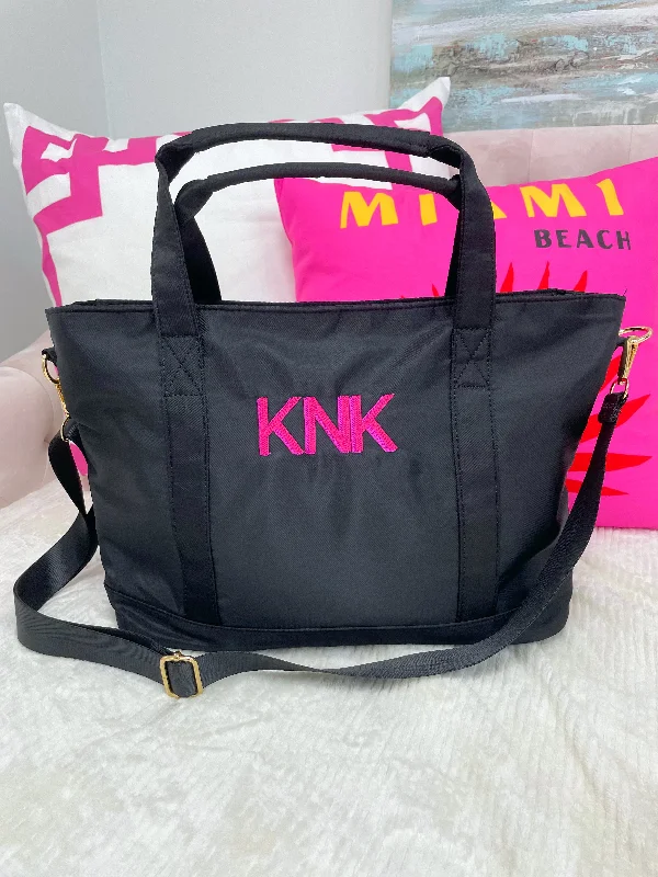 Monogram Black Tote Bag