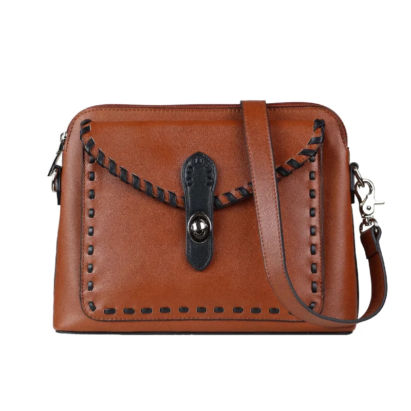 Concealed Carry Evelyn Leather Crossbody by Lady Conceal