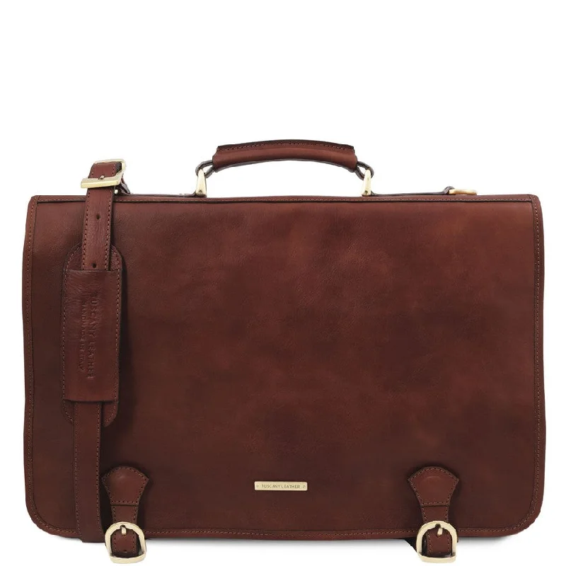 Ancona Mens Leather Messenger Bag