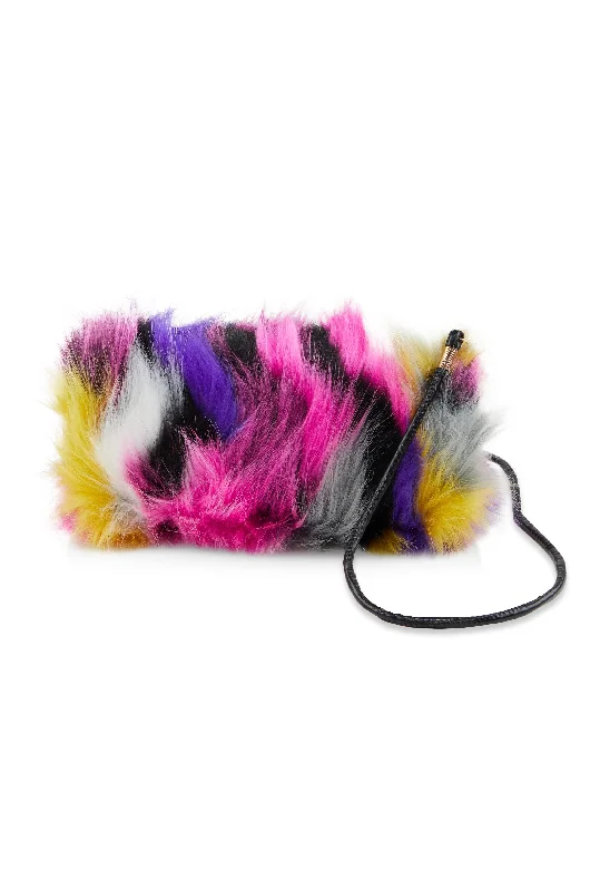 Faux Fur Hand Muff Crossbody Bag