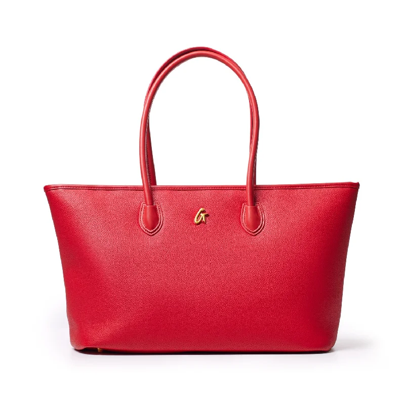 PEBBLE TOTE BAG - RED