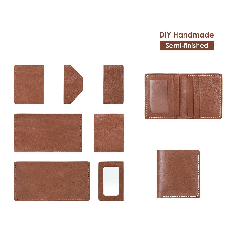 POPSEWING® Full Grain Leather Men's Bifold Wallet DIY Kit