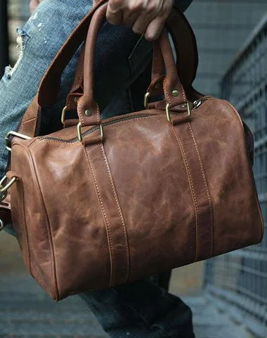 Leather Mens Small Weekender Bags Travel Bag Shoulder Bags for men