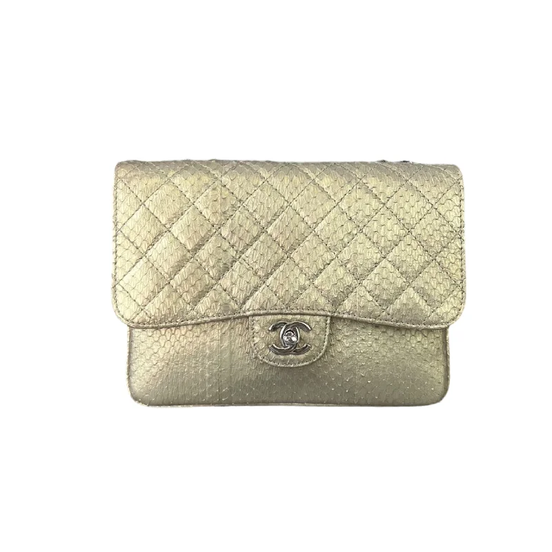 3 Accordion Flap Python Beige SHW