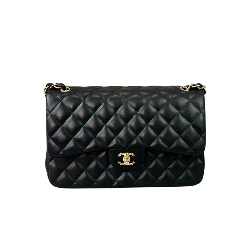 Classic Double Flap Jumbo Lambskin Black GHW