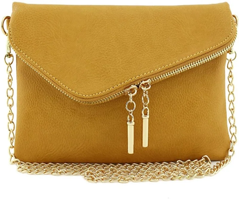 Envelope Wristlet Clutch Chain Strap Crossbody Bag