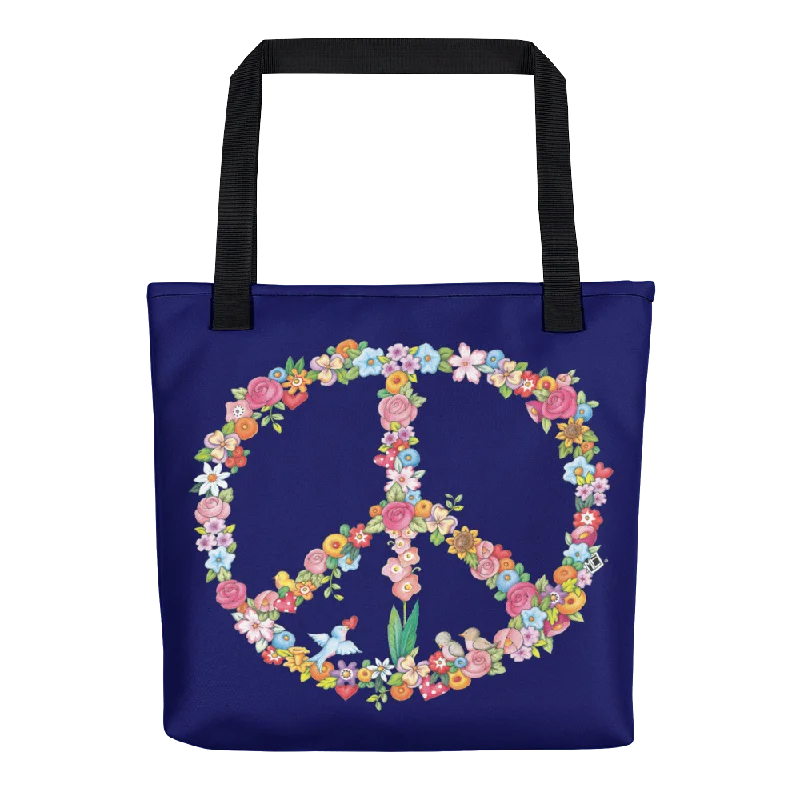 Floral Peace Tote Bag