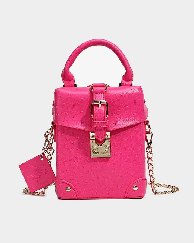 Ostrich Mini Tote Bag in Pink