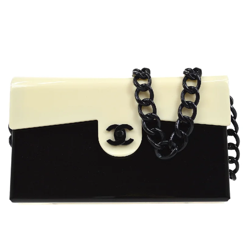 CHANEL 2000-2001 Monochrome Acrylic Shoulder Bag Small