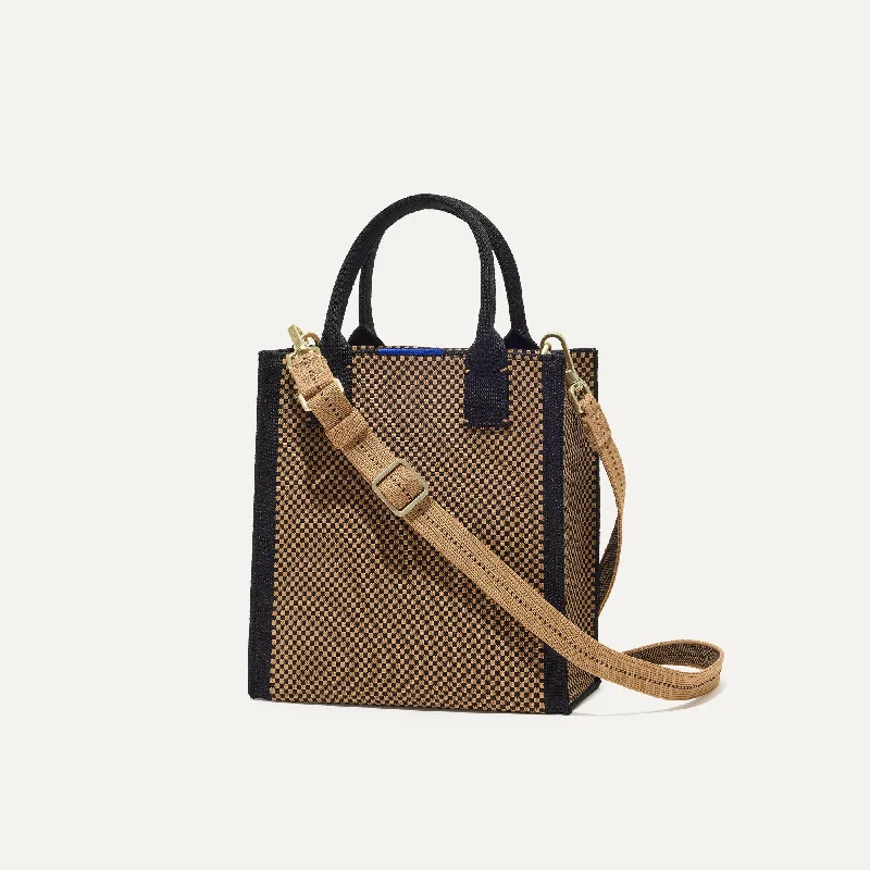 The Petite Classic Tote - Wren Micro Check