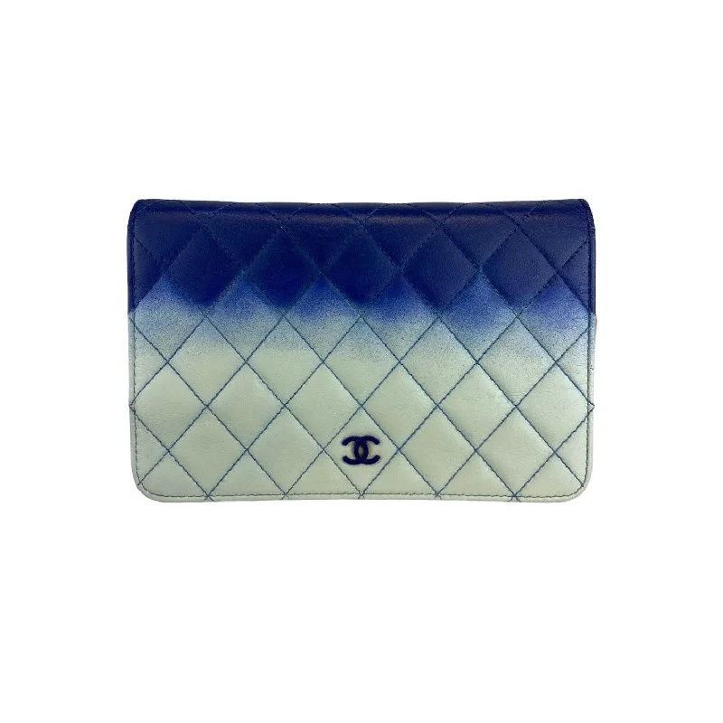 Wallet on Chain WOC Lambskin Blue Ombre SHW