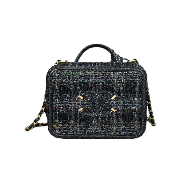 Medium CC Filigree Tweed Python Blue GHW