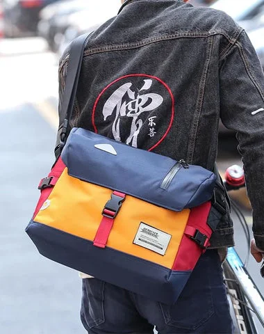 Trendy Nylon Cloth Mens Motorcycle Bag Postman Bag Messenger Bag Side Bag For Men