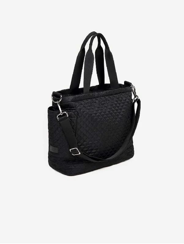 Lily ECONYL® Vegan Changing Tote Bag |  Black