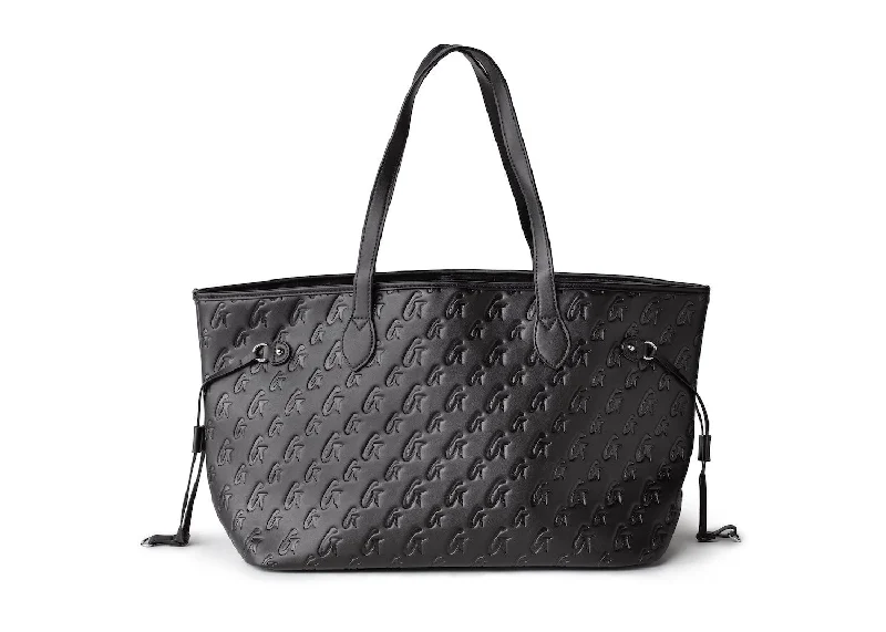 MONOGRAM GLAM TOTE - BLACK BLACK