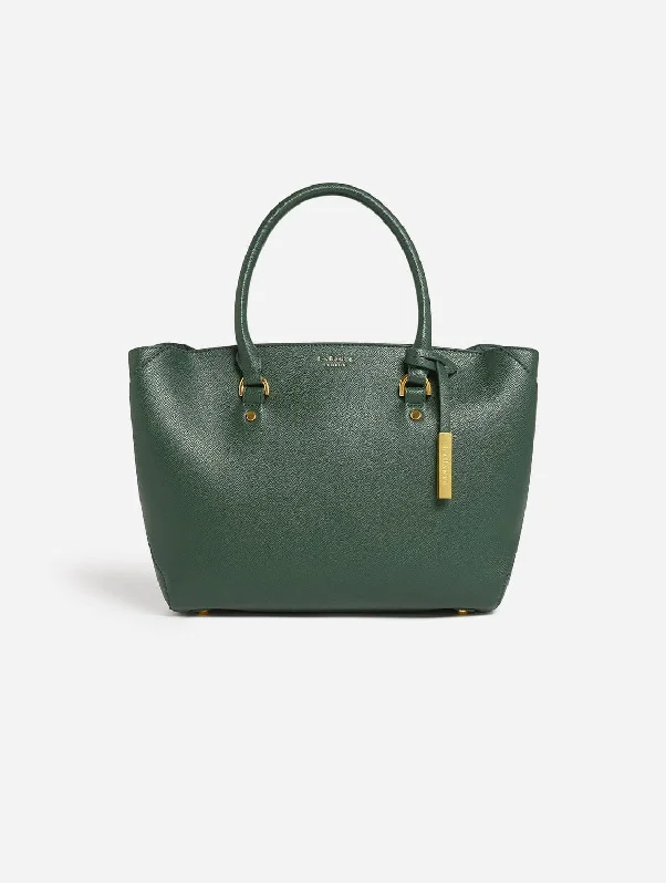 Sophie Vegan Leather Tote Bag | Forest Green