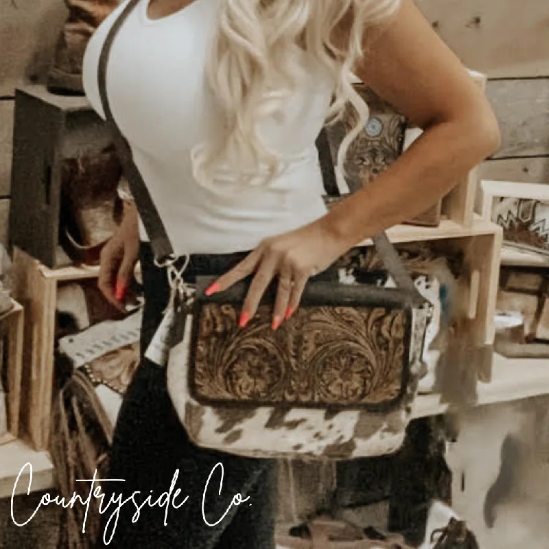 Del Rio Cowhide Tooled Leather Purse by Countryside Co.