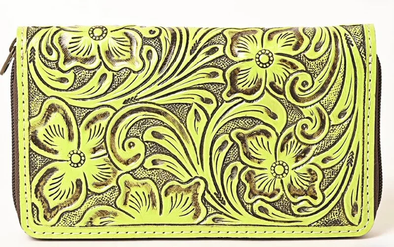 American Darling Antiqued  Lime Green Wallet