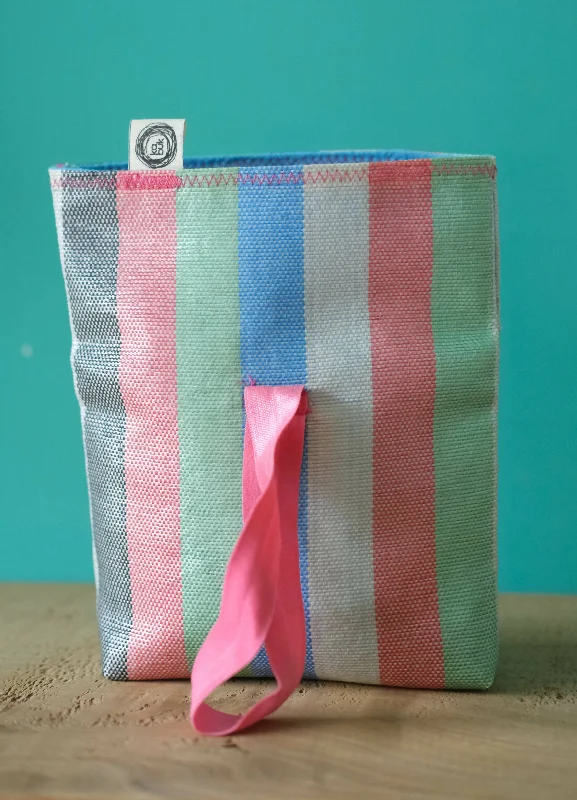 Small Make Up Bag, Ecofriendly Colorful Money and ID Wallet, Planet Earth Friendly Handmade Small Reusable Bag