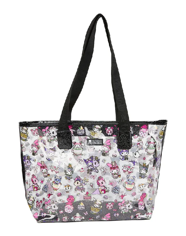 tokidoki x Kuromi & My Melody Garden Party Clear Zip Tote Bag