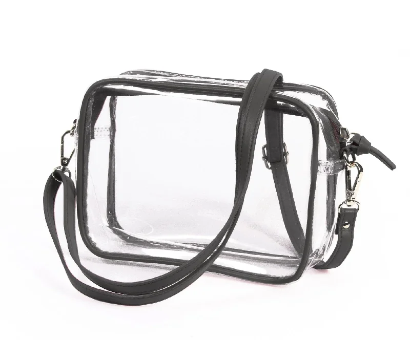 Bridget Clear Gameday Purse - Black