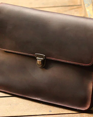 Genuine Leather Mens Cool Messenger Bag iPad Bag Chest Bag Bike Bag Cycling Evelope Cluth Bag For Men