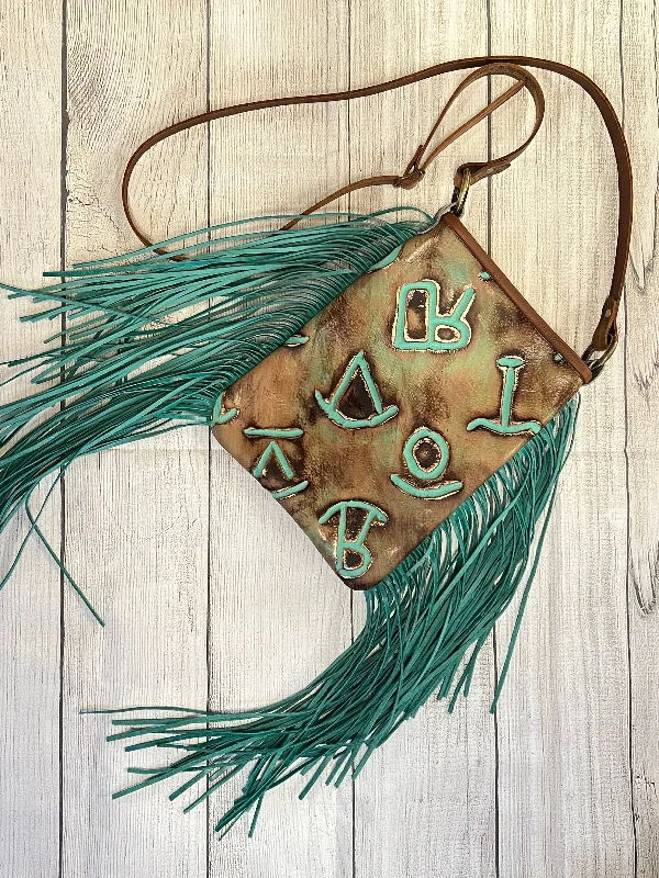 Turquoise Brand with Turquoise Fringe Purse