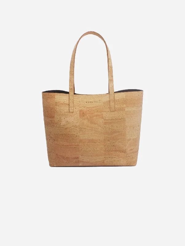 Zeta Cork Vegan Tote Bag | Beige