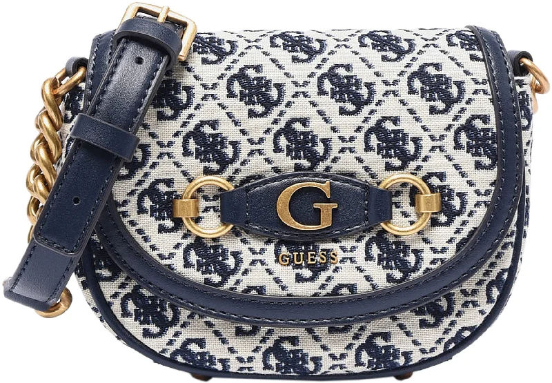 Guess Izzy Crossbody Bag In Navy Beige For Women