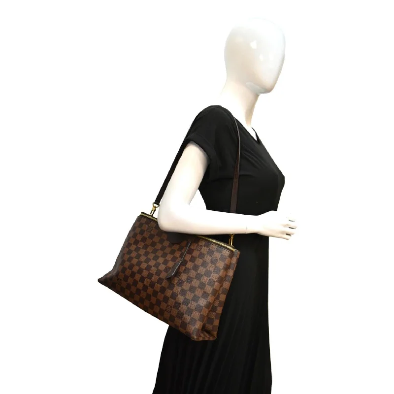 LOUIS VUITTON Brompton Damier Ebene Shoulder Bag Brown