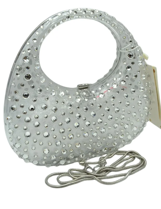 Clear Embellished Purse