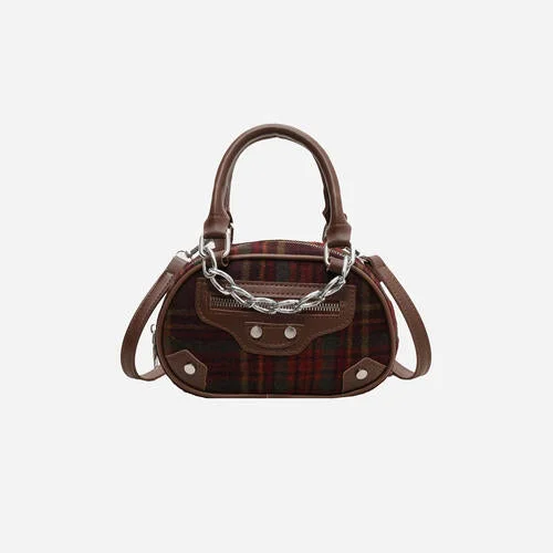 Plaid Print Crossbody Bag