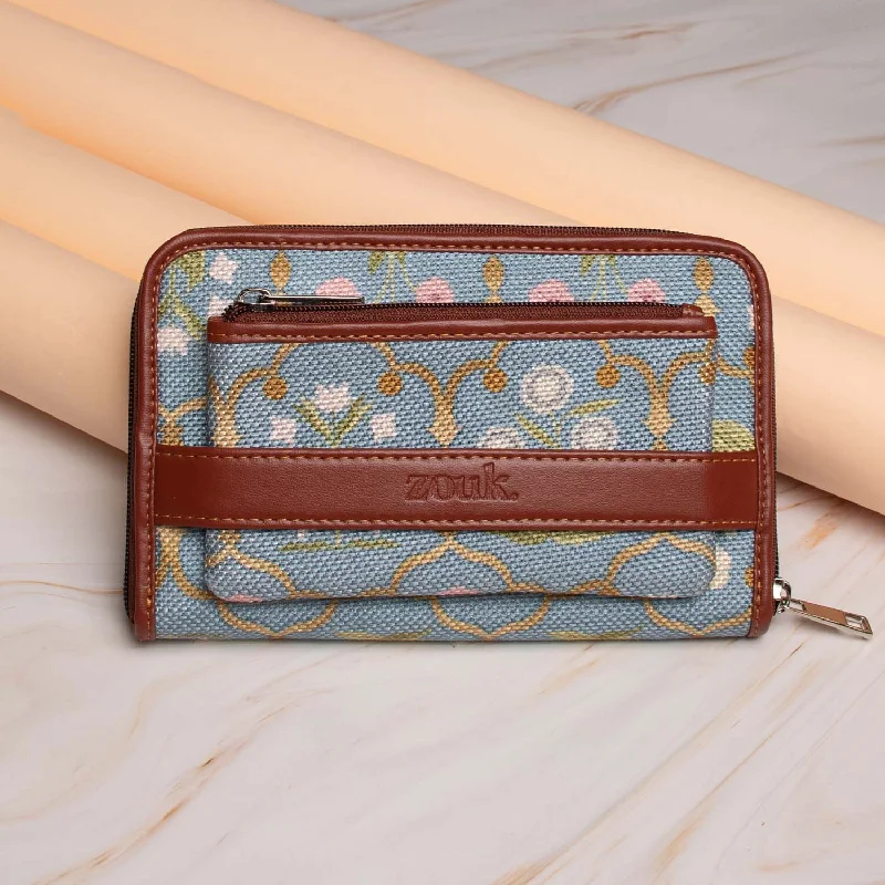 Jaipur Fresco Blue Classic Zipper Wallet