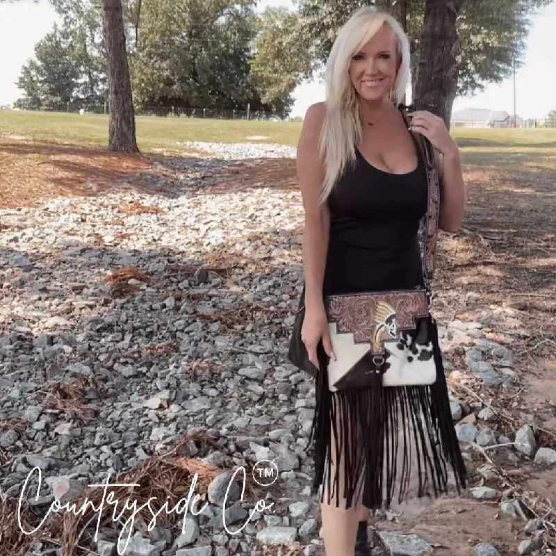 The Outlaw Cowhide Fringe Purse by Countryside Co. ONLY AT COUNTRYSIDE CO.